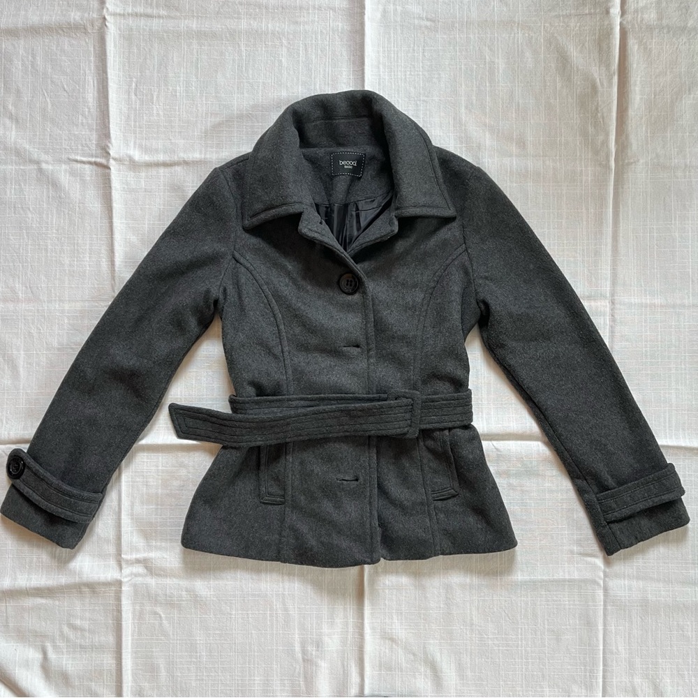 Be Cool Basic Gray Coat Size Large - image 1